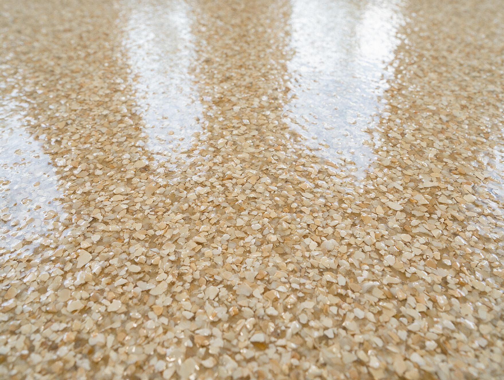 Coastal Sand epoxy floor texture — Charlotte NC